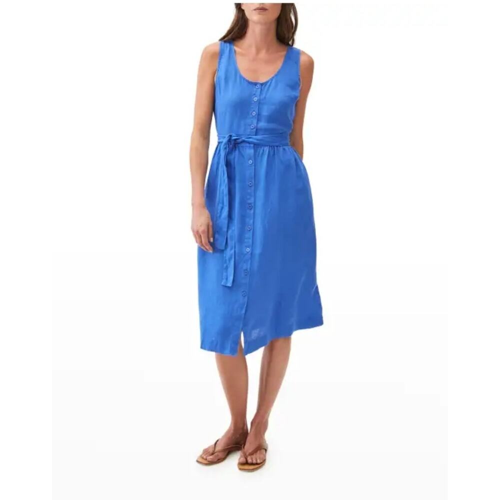 Michael Stars Lulu *In Light Pink* Button Front Linen Midi Dress Small